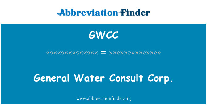 GWCC: Ġenerali ilma jikkonsultaw Corp.