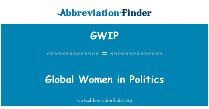 GWIP: Global Women a politikában