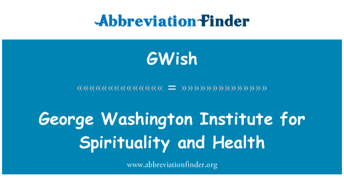 GWish: George Washington Institut espiritualitat i salut