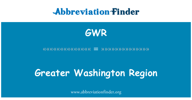 GWR: Rejyon Washington plus
