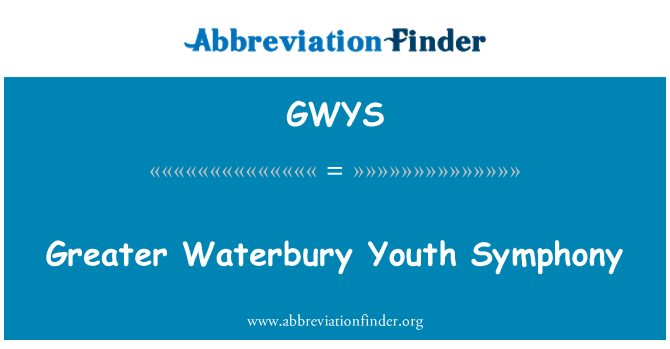 GWYS: Більше Waterbury молоді симфонія