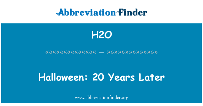 H2O: Halloween: 20 jaar Later