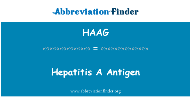 HAAG: Antigene epatite A