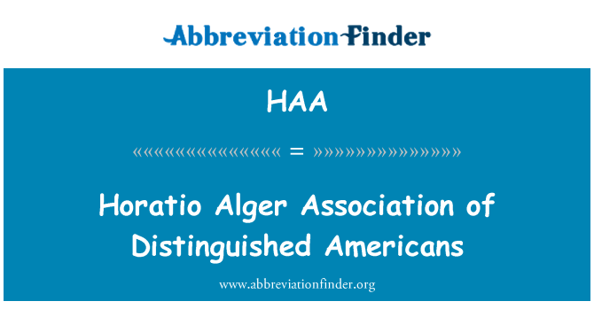 HAA: Horatio Alger Association of Distinguished Americans