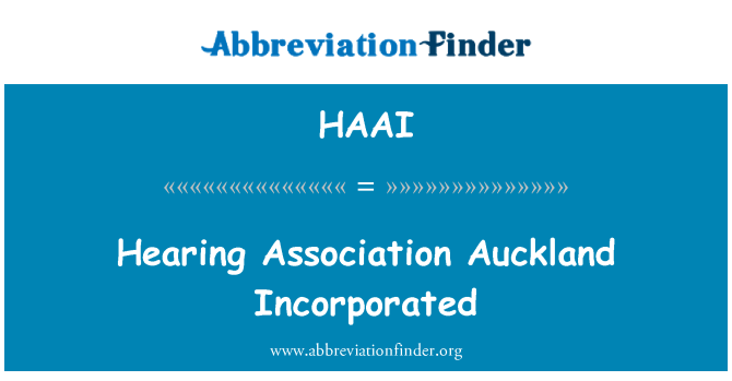 HAAI: Слухання Асоціації Окленд включені