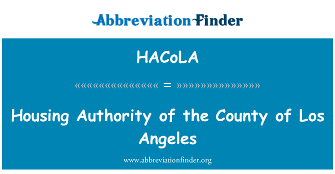 HACoLA: Bostäder myndighet av län av Los Angeles