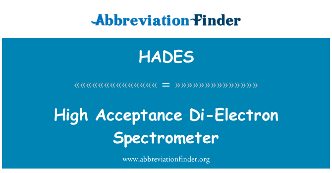HADES: Penerimaan yang tinggi Di-elektron melalui