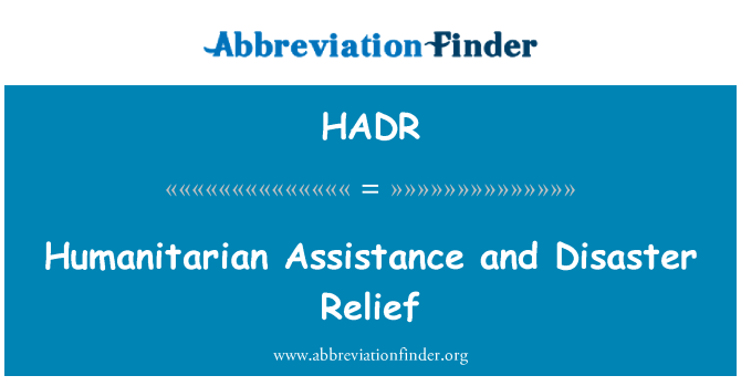HADR: Asistans imanitè ak sekou