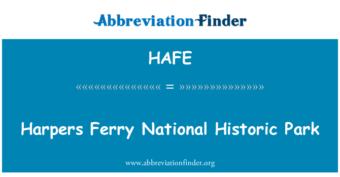 HAFE: Harpers Ferry národní historický Park