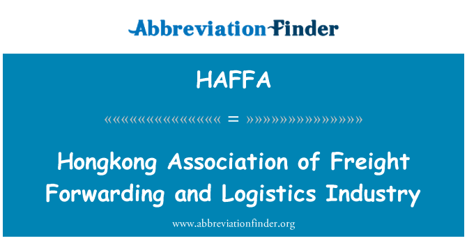 HAFFA: Association de Hong Kong de transitaire et logistique industrie
