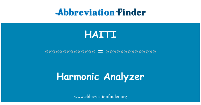 HAITI: Harmonická analýza