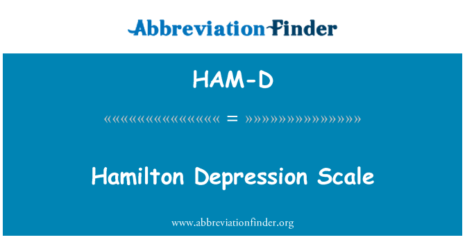 HAM-D: Stupnice deprese Hamilton