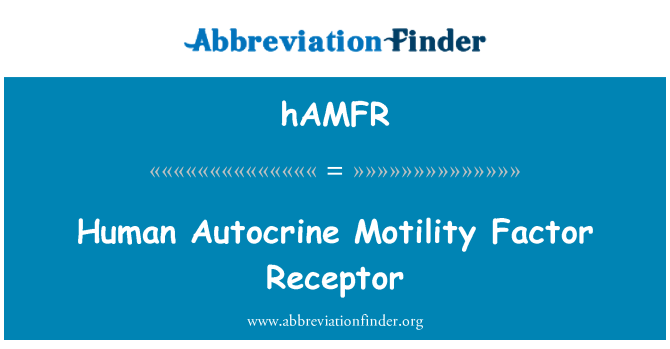 hAMFR: Human Autocrine Motility Factor Receptor