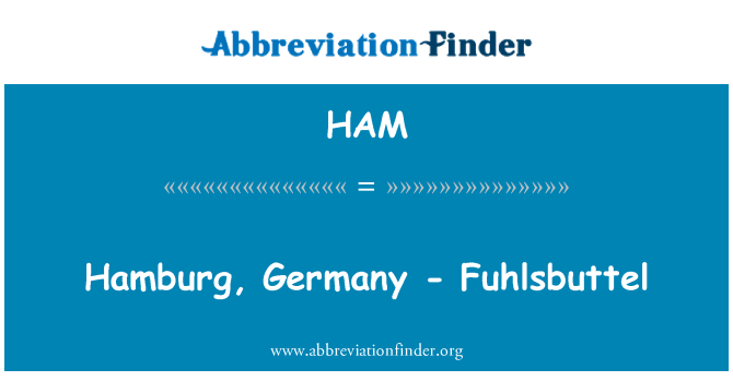 HAM: Hamburg, Tyskland - Fuhlsbuttel