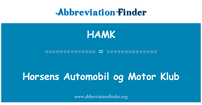 HAMK: Horsens Automobil og Motor Klub