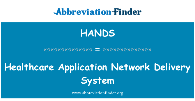 HANDS: Systém zdravotní péče aplikace Network