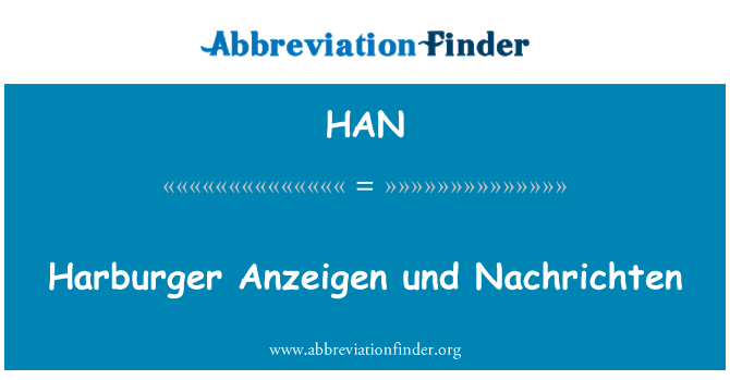 HAN: Anzeigen: Harburger und Nachrichten