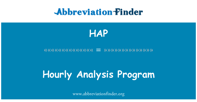 HAP: 1 時間ごとの解析プログラム