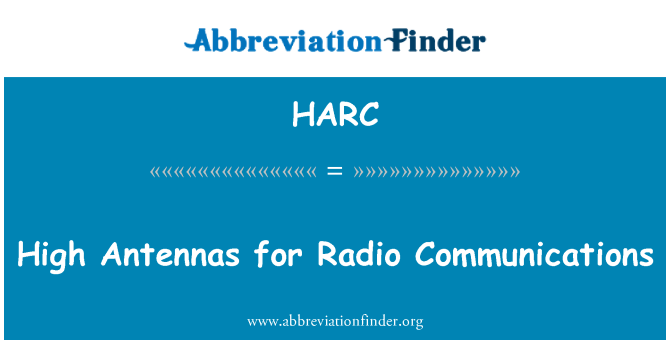 HARC: Visoko anten za radijske zveze