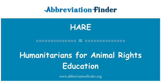 HARE: Humanitarians għall-annimal drittijiet edukazzjoni