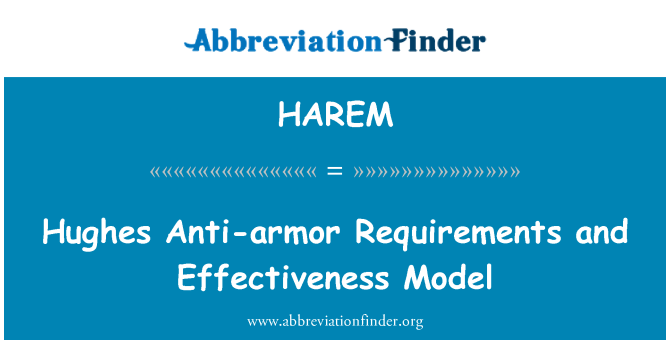 HAREM: אפקטיביות מודל ודרישות נגד שריון של יוז
