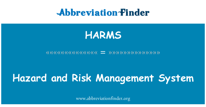 HARMS: Peryglon a System rheoli perygl