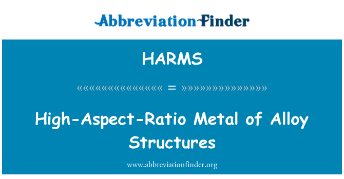 HARMS: Alta-relació d'aspecte metalls d'aliatge d'estructures