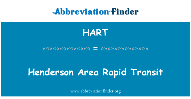 HART: Henderson nan zòn Rapid transpò