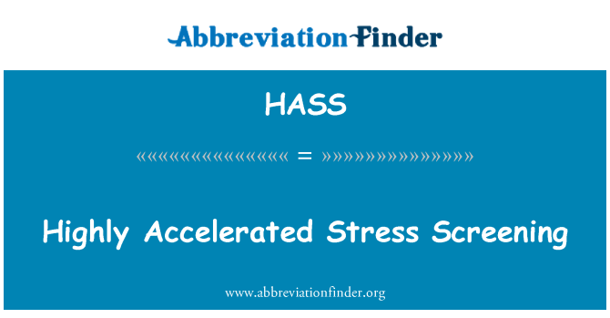 HASS: מתח מאוד מואצת הקרנה