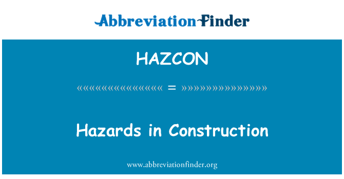 HAZCON: Gefahren am Bau