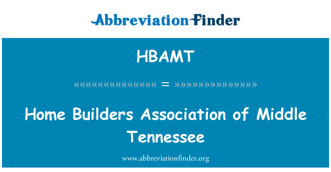HBAMT: Builders fid-dar ta ' l-Assoċjazzjoni tat-Tennessee tan-nofs