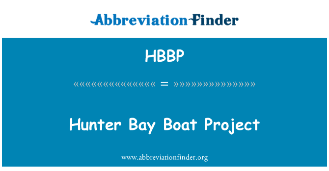 HBBP: Hunter Bay Boat Project