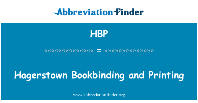 HBP: Hagerstown knjigoveštvo in tiskanje