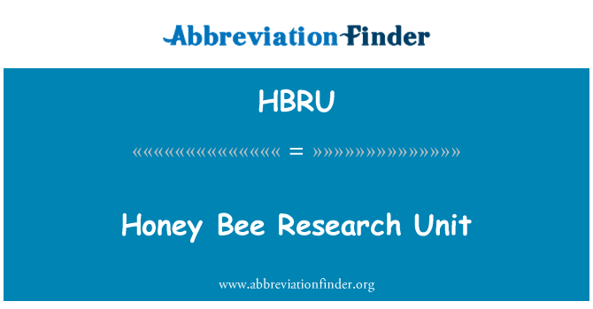 HBRU: 蜂蜜蜜蜂研究單位