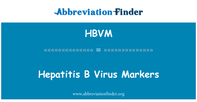 HBVM: Markerů viru hepatitidy typu B