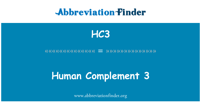 HC3: Complement humans 3