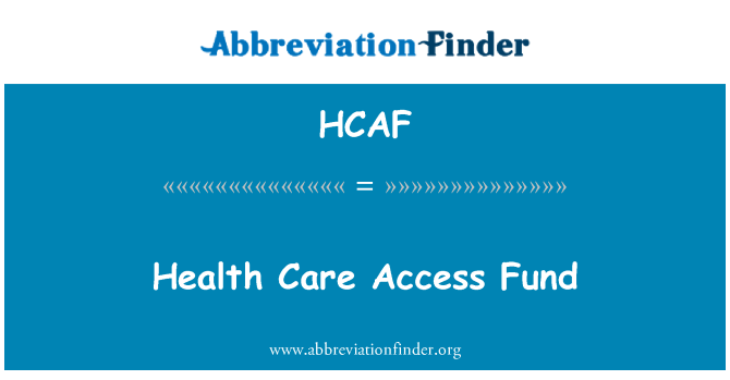 HCAF: Fondo di assistenza sanitaria accesso