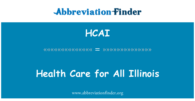 HCAI: 모든 일리노이 대 한 건강 보험