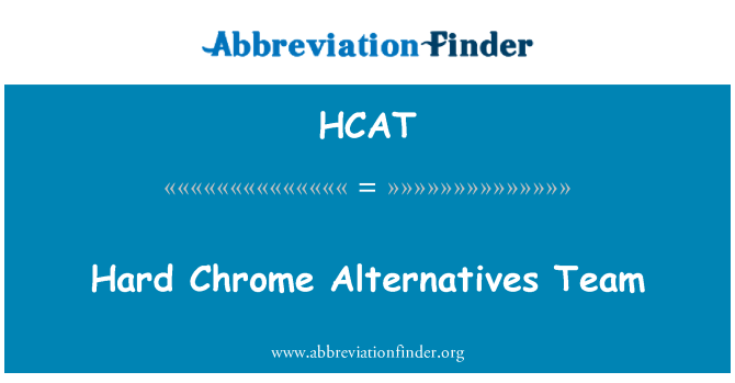 HCAT: צוות חלופות כרום קשה