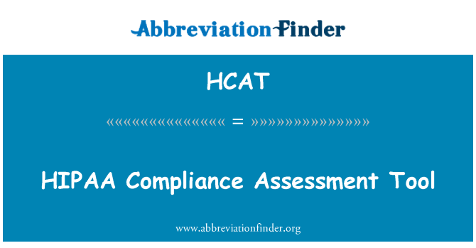 HCAT: Nástroj hodnocení shody HIPAA