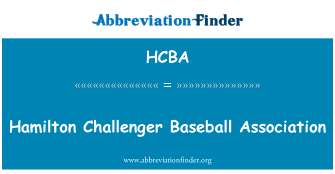 HCBA: Associazione di Baseball di Hamilton Challenger