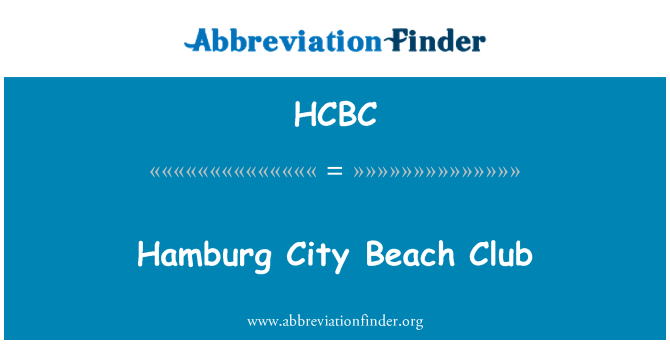 HCBC: Hamburg City Beach Club