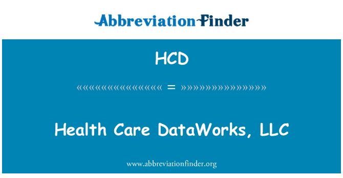 HCD: Zdravotní péči DataWorks, LLC