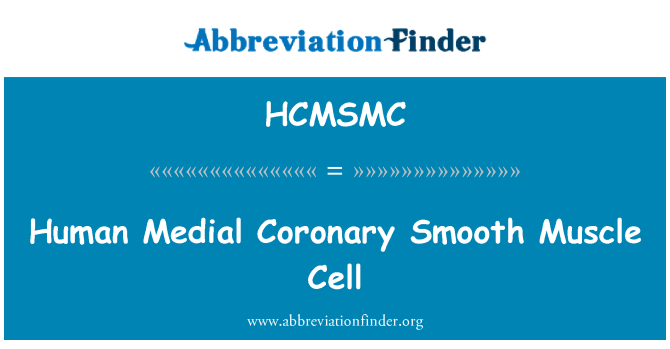 HCMSMC: Cilvēka vidusdaļa koronārās gludo muskuļu šūnas