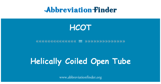 HCOT: Helically Allait louvri sòti nan nen rive jouk nan vant
