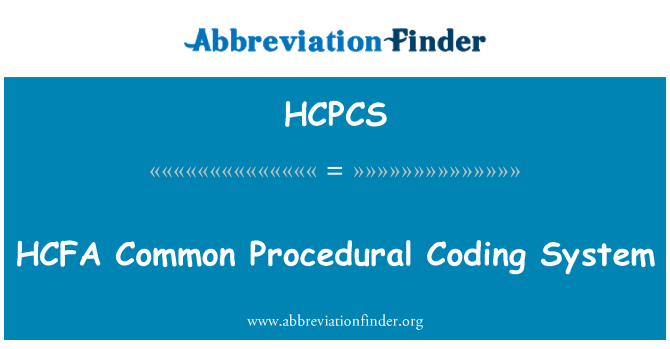 HCPCS: 适量共同程序编码系统