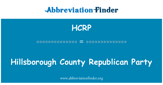 HCRP: Hillsborough County Republican Party