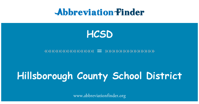 HCSD: Hillsborough eta distri lekòl