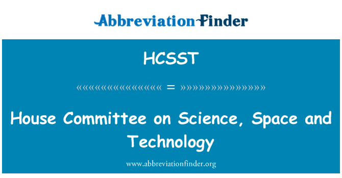 HCSST: Namas Science, kosmoso ir technologijų komitetas