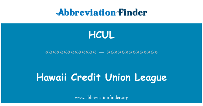 HCUL: Hawaii Credit Union League